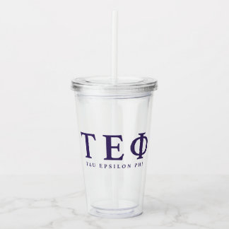 Tau Epsilon Phi Letters Acrylic Tumbler