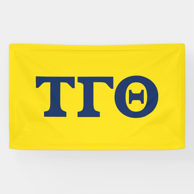 Tau Gamma Theta 3x5 Banner - Yellow (Horizontal)