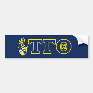 Tau Gamma Theta Bumper Sticker - Crest & Letters