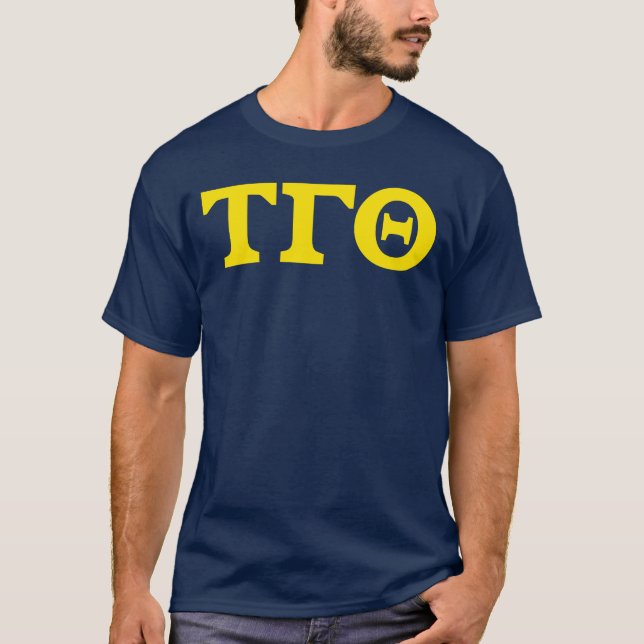 Tau Gamma Theta Letters T-Shirt - Navy (Front)
