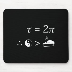 Tau Is Greater Than Pi - Nerdy Tau Day Math Mouse Mat