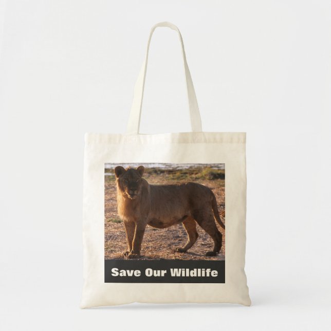 Tau Save Our Wildlife Tote Bag (Front)