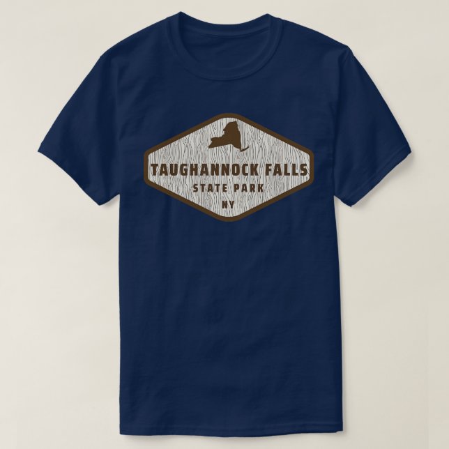 Taughannock Falls State Park New York Tree Log Tex T-Shirt (Design Front)