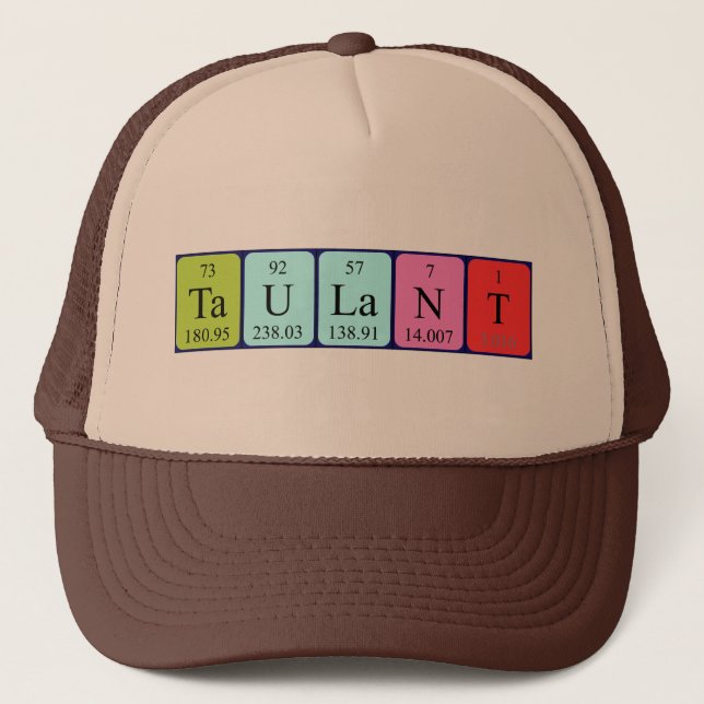 Taulant periodic table name hat (Front)