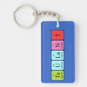 Taulant periodic table name keyring