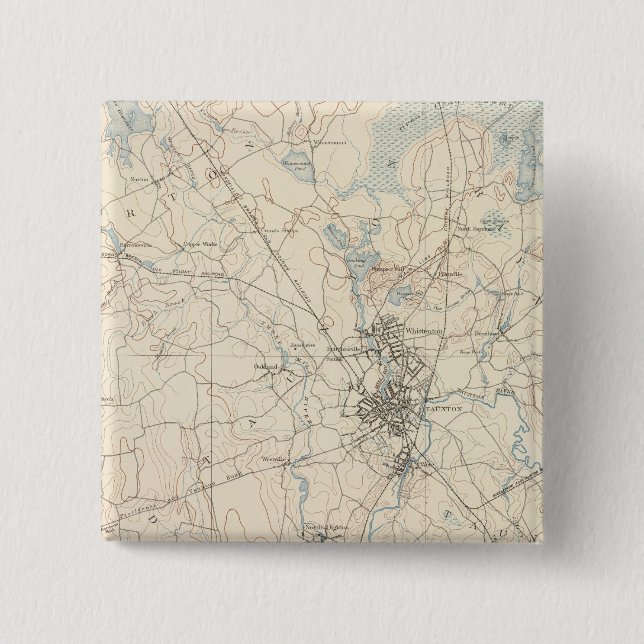 Taunton, Massachusetts 15 Cm Square Badge (Front)