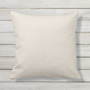 Taupe and Cream Texture Print Outdoor Pillow 16x16