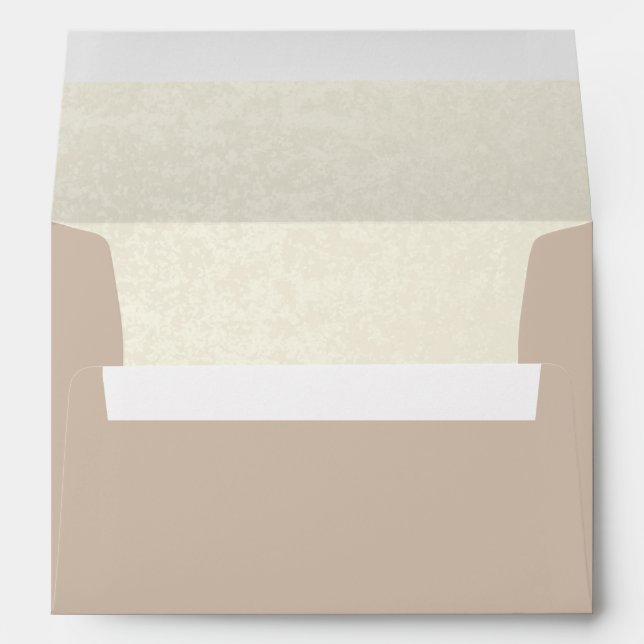 Taupe and Ivory Custom with Return Address Envelopes (Back (Bottom))