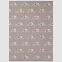 Taupe and Pink Floral 