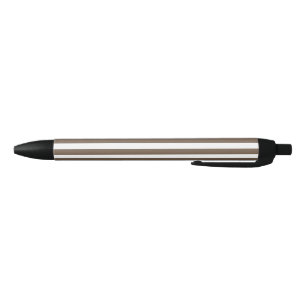 Taupe and white candy stripes black ink pen