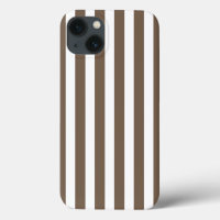 Taupe and white candy stripes Case-Mate iPhone cas