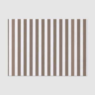 Taupe and white candy stripes tissue paper
