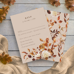 Taupe Autumn RSVP Card