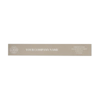 Taupe Beige Custom Simple Business Logo Branded