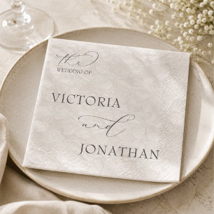 Taupe & Black Simple Elegant Napkin