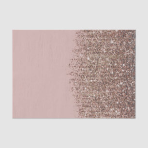 Taupe Blush Pink Rose Bronze Gold Glitter Glam Tissue Paper