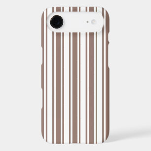Taupe brown and white candy stripes