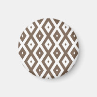 Taupe brown and white diamond pattern