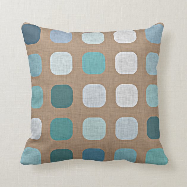 round blue cushion
