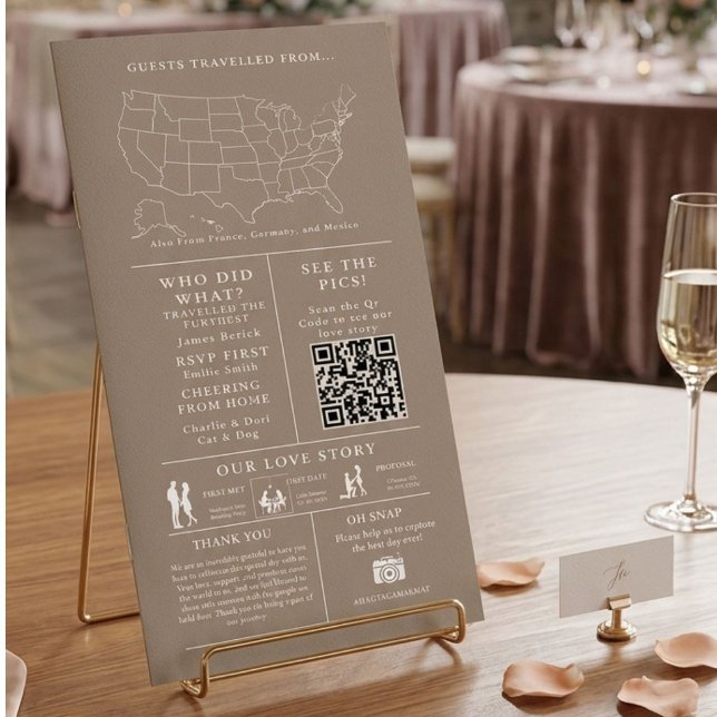 Taupe Brown Wedding Infographic Program (Creator Uploaded)