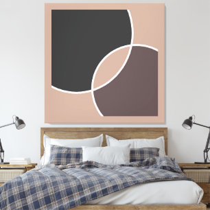 Taupe Circles  Canvas Print