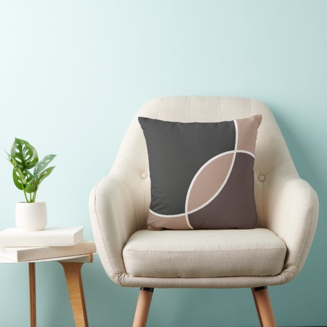 Taupe Circles  Cushion (Chair)