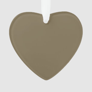 Taupe Coffee Colour Background Customisable Ornament