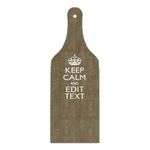 Taupe Coffee Keep Calm And Have Your Text Easily Cutting Board