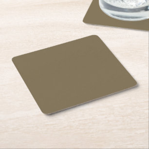 Taupe Colour Customise This! Square Paper Coaster