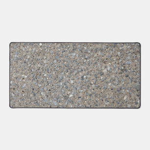 Taupe Concrete Cement Blue Aggregate Sidewalk Desk Mat