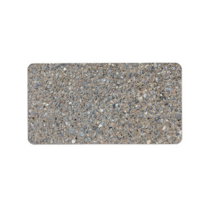 Taupe Concrete Cement Blue Aggregate Sidewalk Label