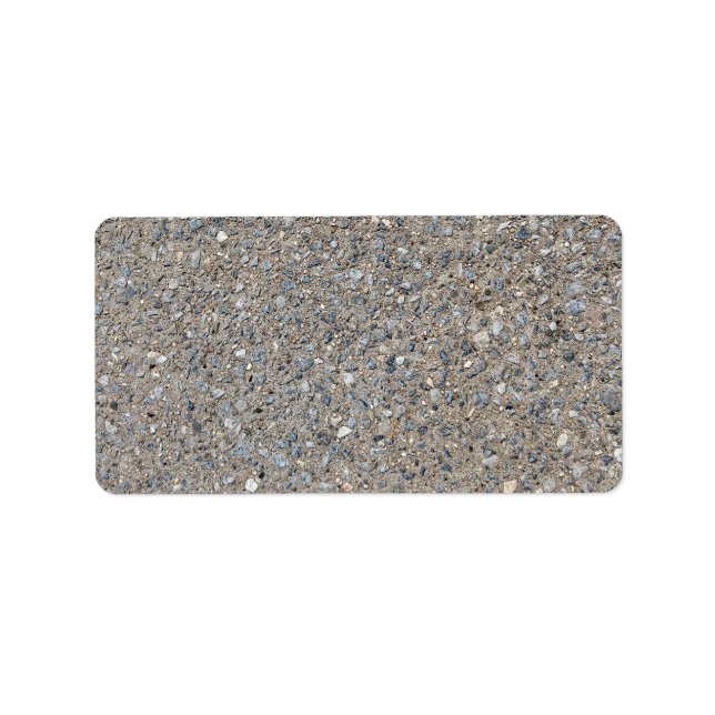 Taupe Concrete Cement Blue Aggregate Sidewalk Label (Front)