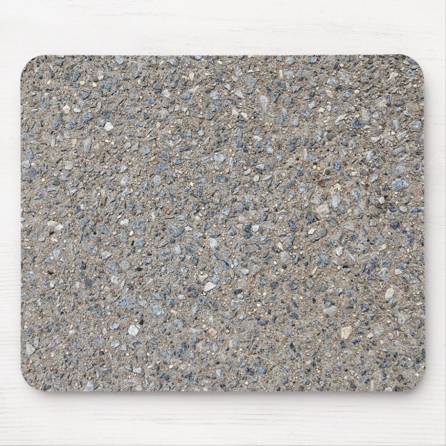 Taupe Concrete Cement Blue Aggregate Sidewalk Mouse Mat (Front)