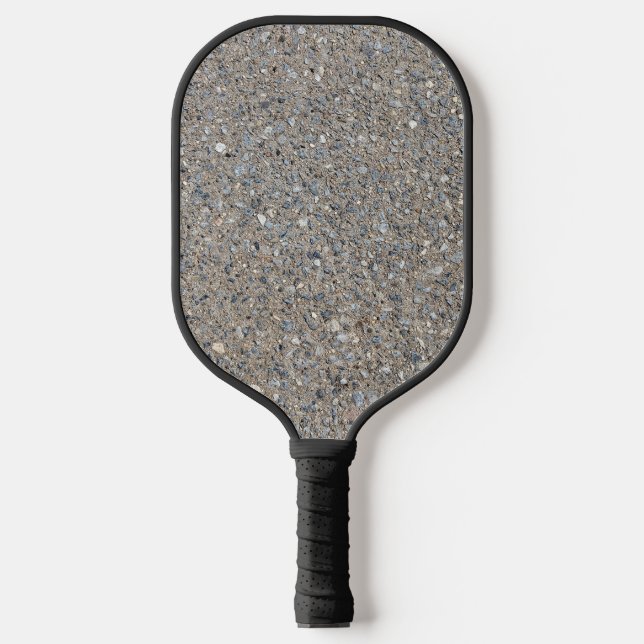 Taupe Concrete Cement Blue Aggregate Sidewalk Pickleball Paddle (Front)