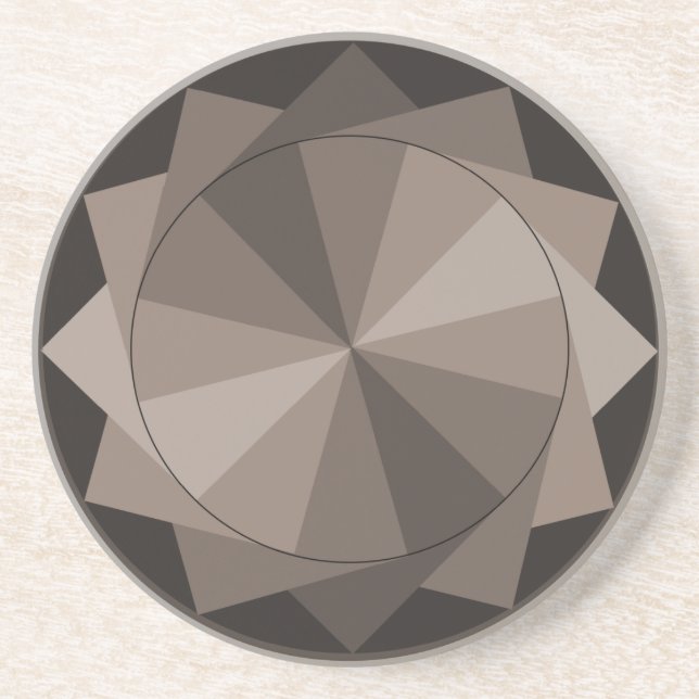 Taupe Design Coaster (Front)