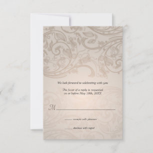 Taupe Flourish Wedding Response
