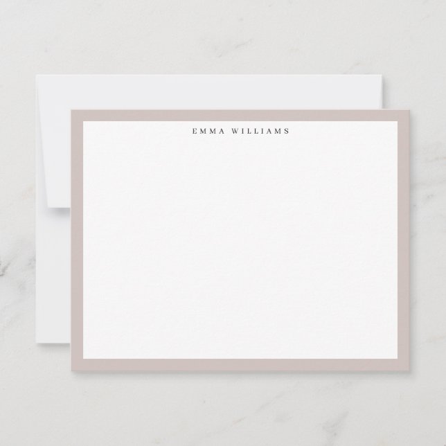 Taupe Frame Note Card (Front)