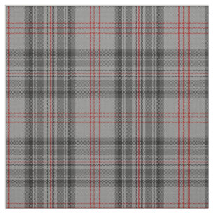 Taupe Gray Red Black Tartan Plaid Fabric