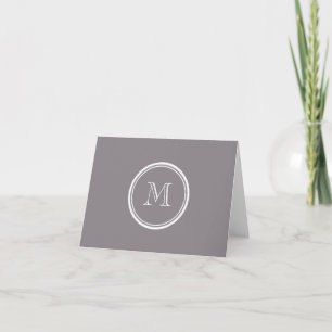 Taupe Grey High End Coloured Personalised Note Card