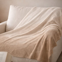 Taupe Ivory Horizon Fleece Blanket