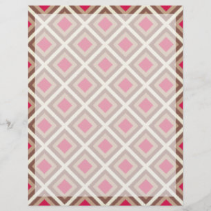 Taupe, Light Taupe, Hot Pink Ikat Diamonds STaylor