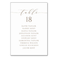 Taupe Minimalist Script Wedding Seating Plan