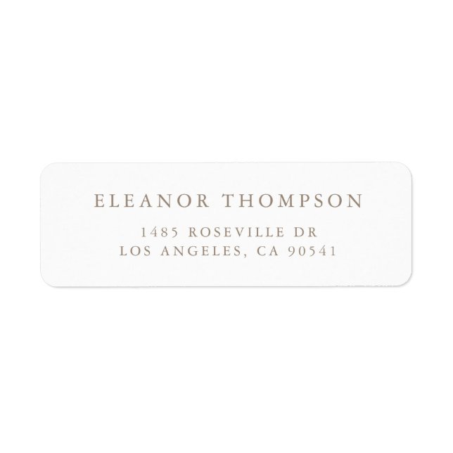 Taupe Minimalist Serif Typography Personalised (Front)