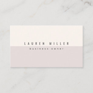 Taupe & Off-White Modern Professional Business Car Card