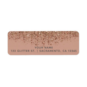 Taupe Pink & Bronze Gold Glitter Glam Chic Party