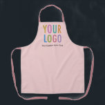 Taupe Pink Personalised Apron Custom Business Logo<br><div class="desc">Personalise our all-over-print apron with your own company logo and custom text. Designed in taupe pink and other colours (all colours are customisable). Available in large,  medium,  and child size. No minimum order quantity and no setup fee.</div>