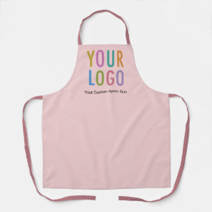 Taupe Pink Personalised Apron Custom Business Logo