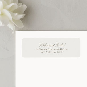 Taupe Sand Minimalist Calligraphy Wedding