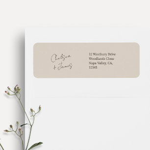 Taupe   Script Welcome Wedding Address