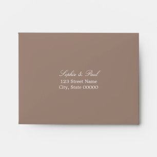 Taupe Self Addressed RSVP Envelope